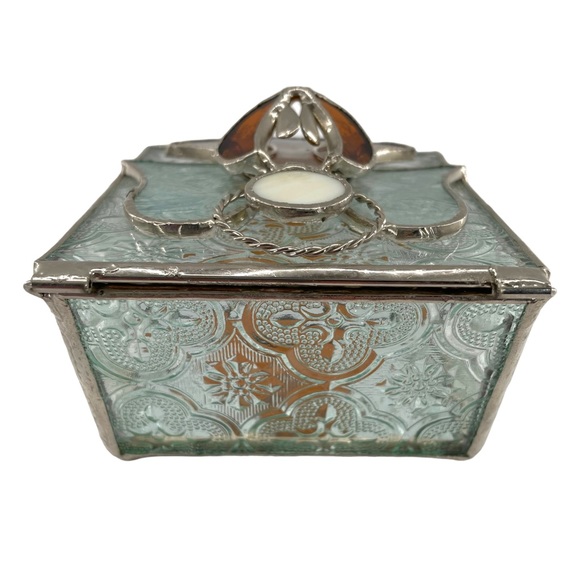 Stainglass "Angel" Trinket Box with Mirror Bottom - Picture 5 of 7